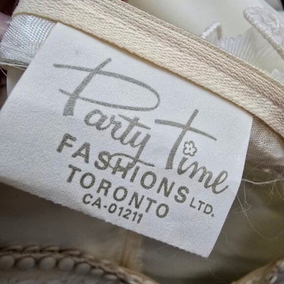 Vintage Party Time White Empire Waist Wedding Gown Size S - Picture 9 of 10